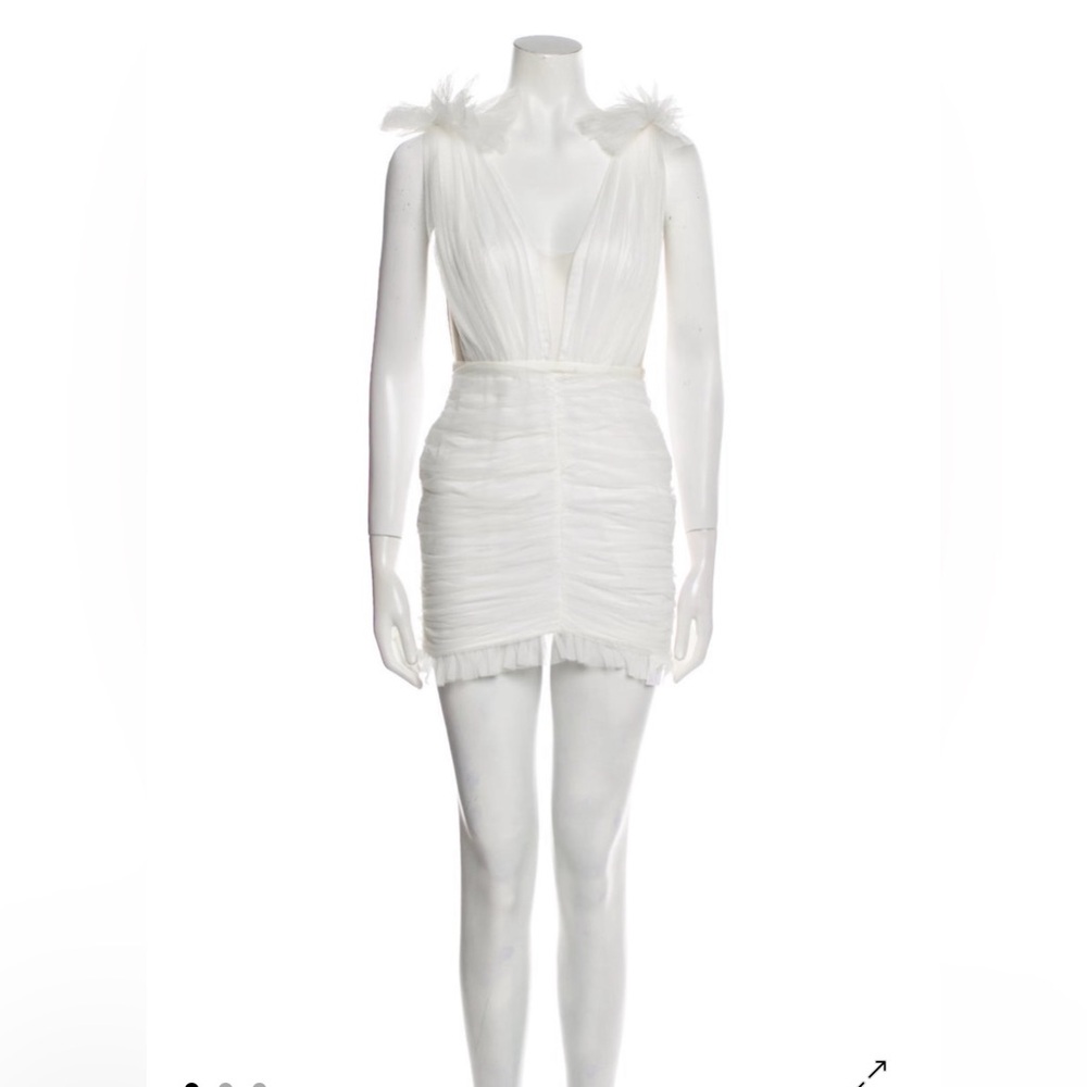 Sau Lee White Mini Dress